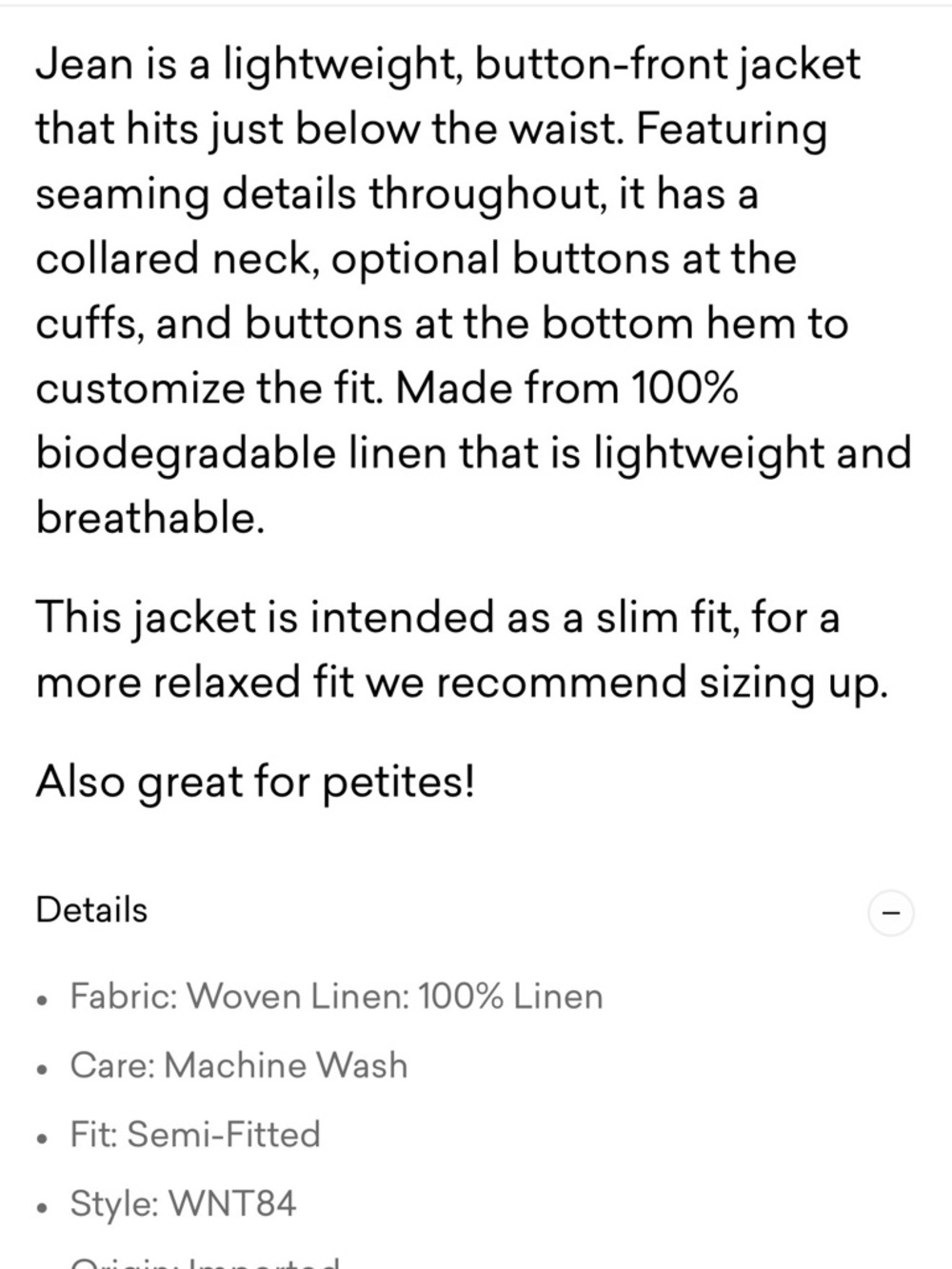 Jean Linen Jacket - White - Picture 7 of 7